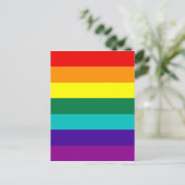 7 Stripes Rainbow Gay Pride Flag Briefkaart (Staand voorkant)