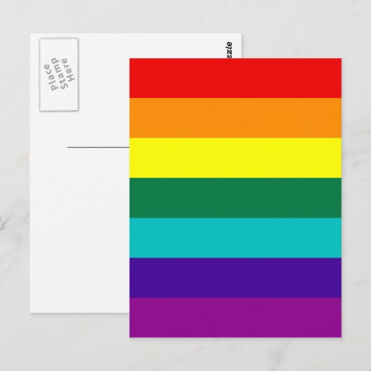 7 Stripes Rainbow Gay Pride Flag Briefkaart (Voorkant / Achterkant)