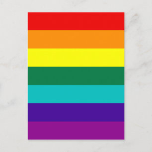 7 Stripes Rainbow Gay Pride Flag Briefkaart