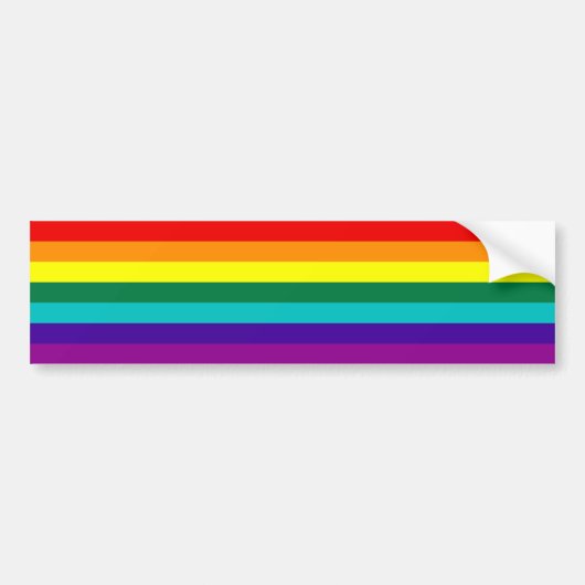 7 Stripes Rainbow Gay Pride Flag Bumpersticker (Voorkant)