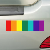 7 Stripes Rainbow Gay Pride Flag Bumpersticker (Op auto)