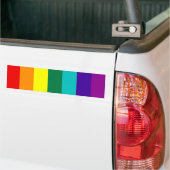 7 Stripes Rainbow Gay Pride Flag Bumpersticker (Op Truck)