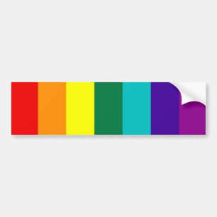 7 Stripes Rainbow Gay Pride Flag Bumpersticker