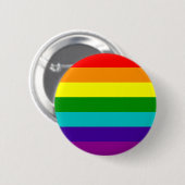 7 Stripes Rainbow Gay Pride Flag Button (Voorkant /achterkant)