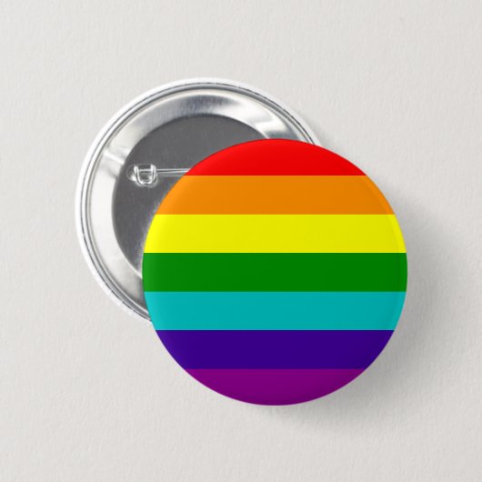 7 Stripes Rainbow Gay Pride Flag Button (Voorkant /achterkant)