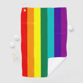 7 Stripes Rainbow Gay Pride Flag Golfhanddoek (Insitu)