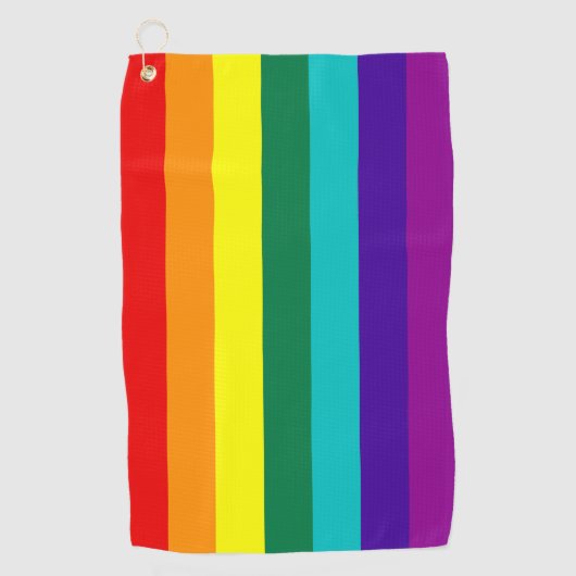 7 Stripes Rainbow Gay Pride Flag Golfhanddoek (Voorkant)