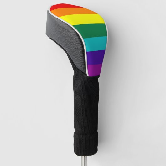 7 Stripes Rainbow Gay Pride Flag Golfheadcover (Schuin)
