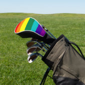 7 Stripes Rainbow Gay Pride Flag Golfheadcover (Insitu)