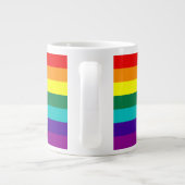 7 Stripes Rainbow Gay Pride Flag Jumbo Mok (Achterkant)