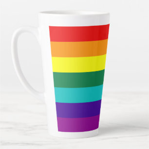 7 Stripes Rainbow Gay Pride Flag Latte Mok