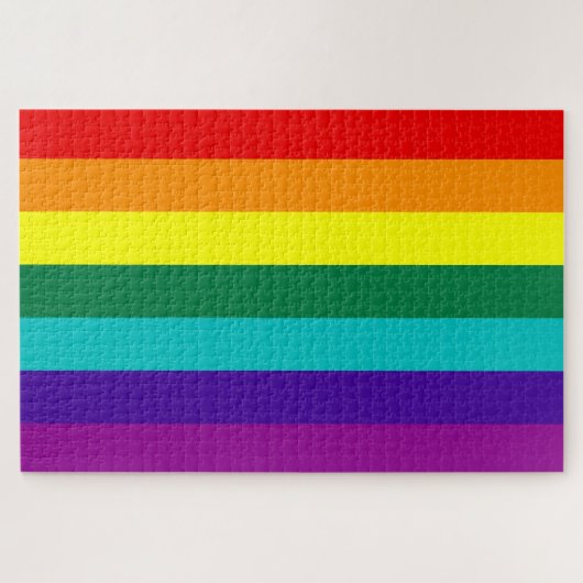 7 Stripes Rainbow Gay Pride Flag Legpuzzel (Horizontaal)