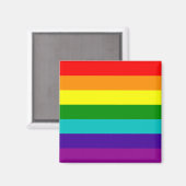 7 Stripes Rainbow Gay Pride Flag Magnet (Voorkant / Achterkant)