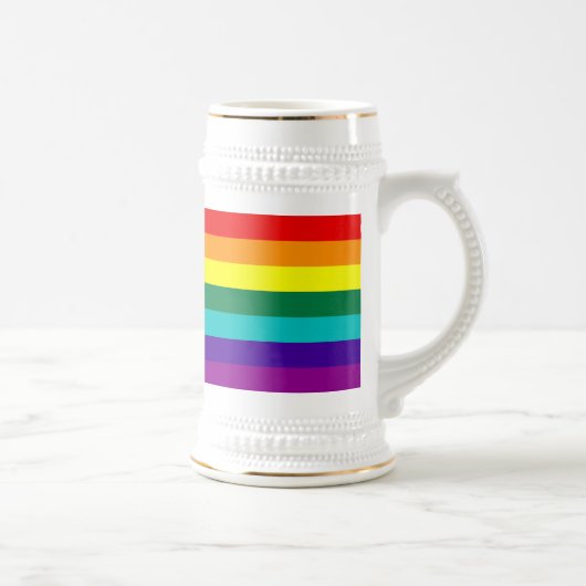 7 Stripes Rainbow Gay Pride Flag Mok (Rechts)