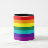 7 Stripes Rainbow Gay Pride Flag Mok (Midden)