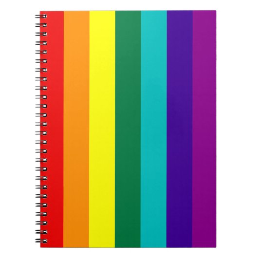 7 Stripes Rainbow Gay Pride Flag Notitieboek (Voorkant)