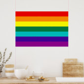 7 Stripes Rainbow Gay Pride Flag Poster (Keuken)