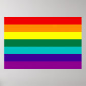 7 Stripes Rainbow Gay Pride Flag Poster (Voorkant)