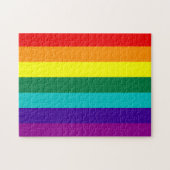 7 Stripes Rainbow Gay Pride Flag Puzzle Legpuzzel (Horizontaal)