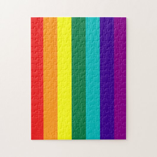 7 Stripes Rainbow Gay Pride Flag Puzzle Legpuzzel (Verticaal)