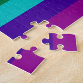7 Stripes Rainbow Gay Pride Flag Puzzle Legpuzzel (Zijkant)