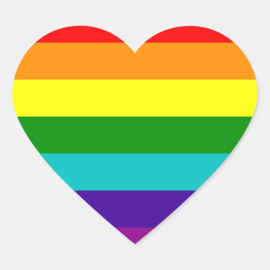 7 Stripes Rainbow Gay Pride Flag Sticker (Voorkant)