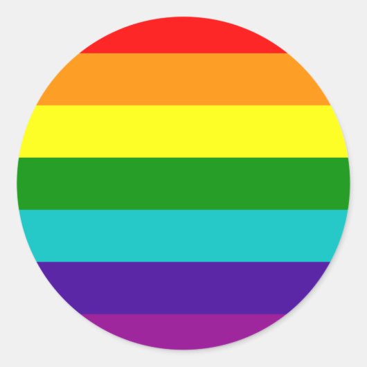 7 Stripes Rainbow Gay Pride Flag Sticker (Voorkant)