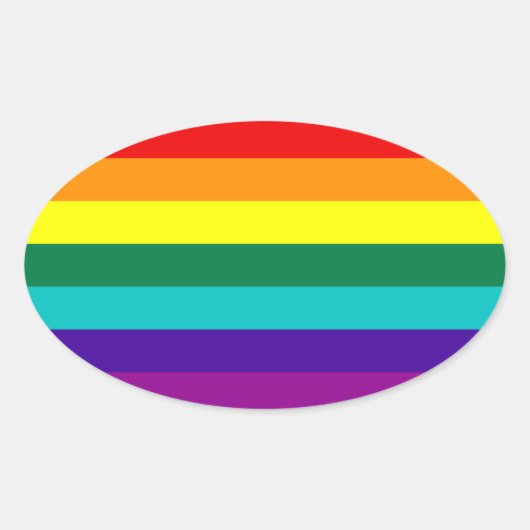 7 Stripes Rainbow Gay Pride Flag Sticker (Voorkant)
