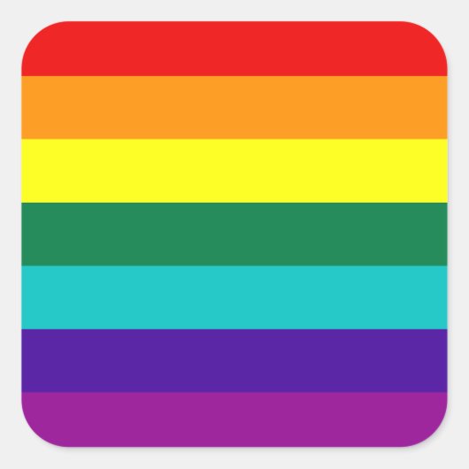 7 Stripes Rainbow Gay Pride Flag Sticker (Voorkant)