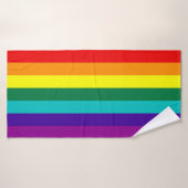 7 Stripes Rainbow Pride Flag Badhanddoek (Badhanddoek)
