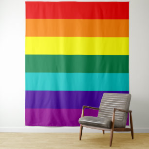 7 Stripes Rainbow Pride Flag Wandkleed