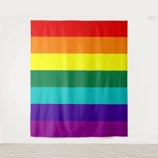 7 Stripes Rainbow Pride Flag Wandkleed (Voorkant)