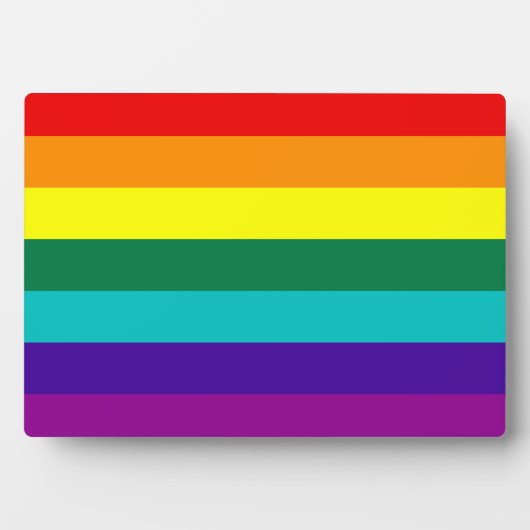 7 Stripes Regenboog Gay Pride Flag Plaque Fotoplaat (voorkant)