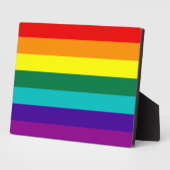 7 Stripes Regenboog Gay Pride Flag Plaque Fotoplaat (Zijkant)