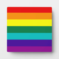 7 Stripes Regenboog Gay Pride Flag Plaque