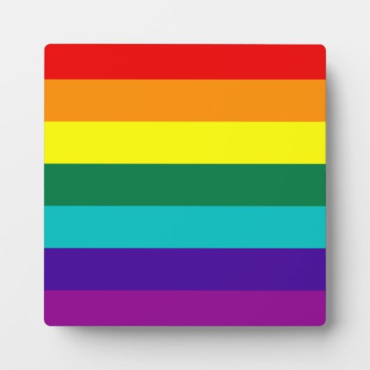 7 Stripes Regenboog Gay Pride Flag Plaque Fotoplaat (Voorkant)