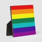 7 Stripes Regenboog Gay Pride Flag Plaque Fotoplaat (Voorkant)