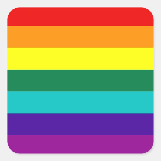 7 Stripes Regenbooggraf Pride Flag Sticker (Voorkant)