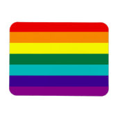 7 Stripes Regenboogkap Pride Flag Premium Magnet Magneet (Horizontaal)