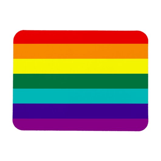 7 Stripes Regenboogkap Pride Flag Premium Magnet Magneet (Horizontaal)