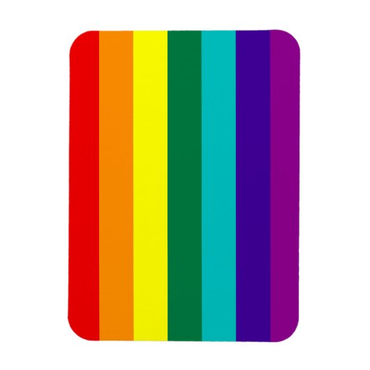 7 Stripes Regenboogkap Pride Flag Premium Magnet Magneet (Verticaal)