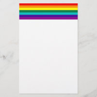 7 Stripes regenboogkap Pride Flag Stationery