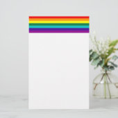 7 Stripes regenboogkap Pride Flag Stationery Briefpapier (Staand voorkant)