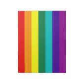 7 Stripes regenboogkap Pride Vlag Blocnote (Linkerzijde)
