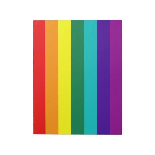 7 Stripes regenboogkap Pride Vlag Blocnote (Linkerzijde)