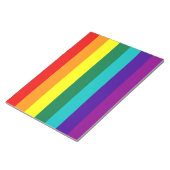 7 Stripes regenboogkap Pride Vlag Blocnote (Schuin)