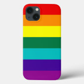 7 Stripes regenboogpride Case-Mate iPhone Case (Achterkant)