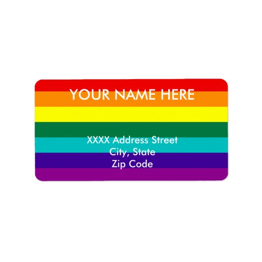 7 Stripes regenboogpride Etiket (Voorkant)