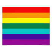 7 Stripes regenboogpride Foto Afdruk (Voorkant)