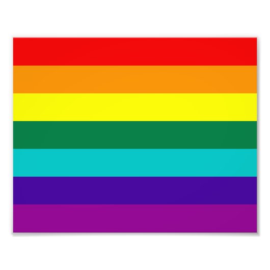 7 Stripes regenboogpride Foto Afdruk (Voorkant)